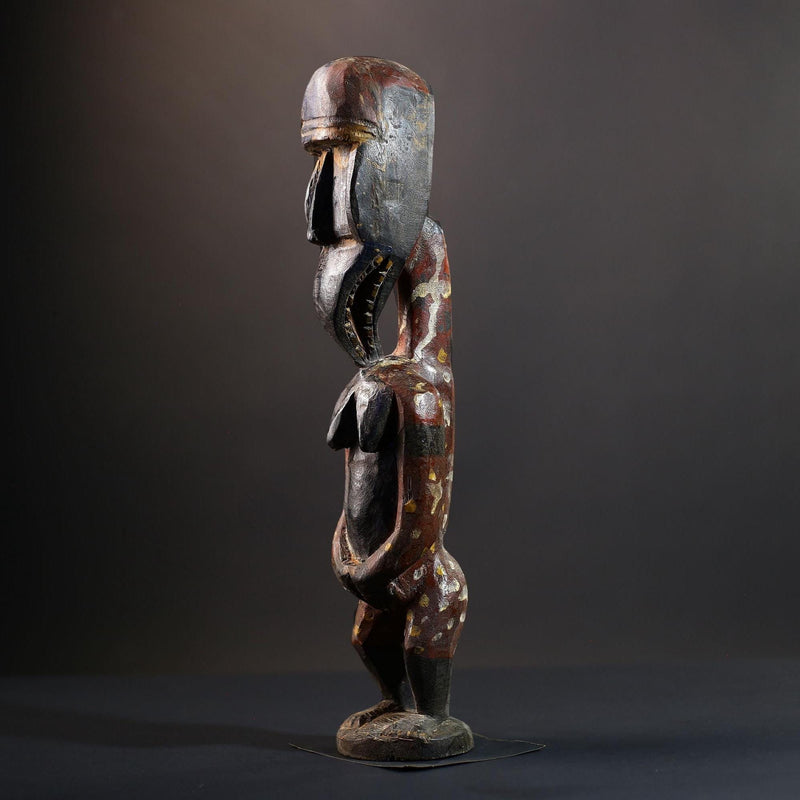 Nkisi Nkondi Power Figure | Kongo Nail Fetish Sculpture | African Voodoo Tribal Art-G5283