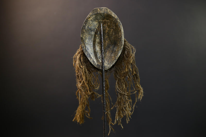 Songye Kifwebe Power Mask | Congo Raffia Beard Ritual Mask | African Tribal Art-G5281