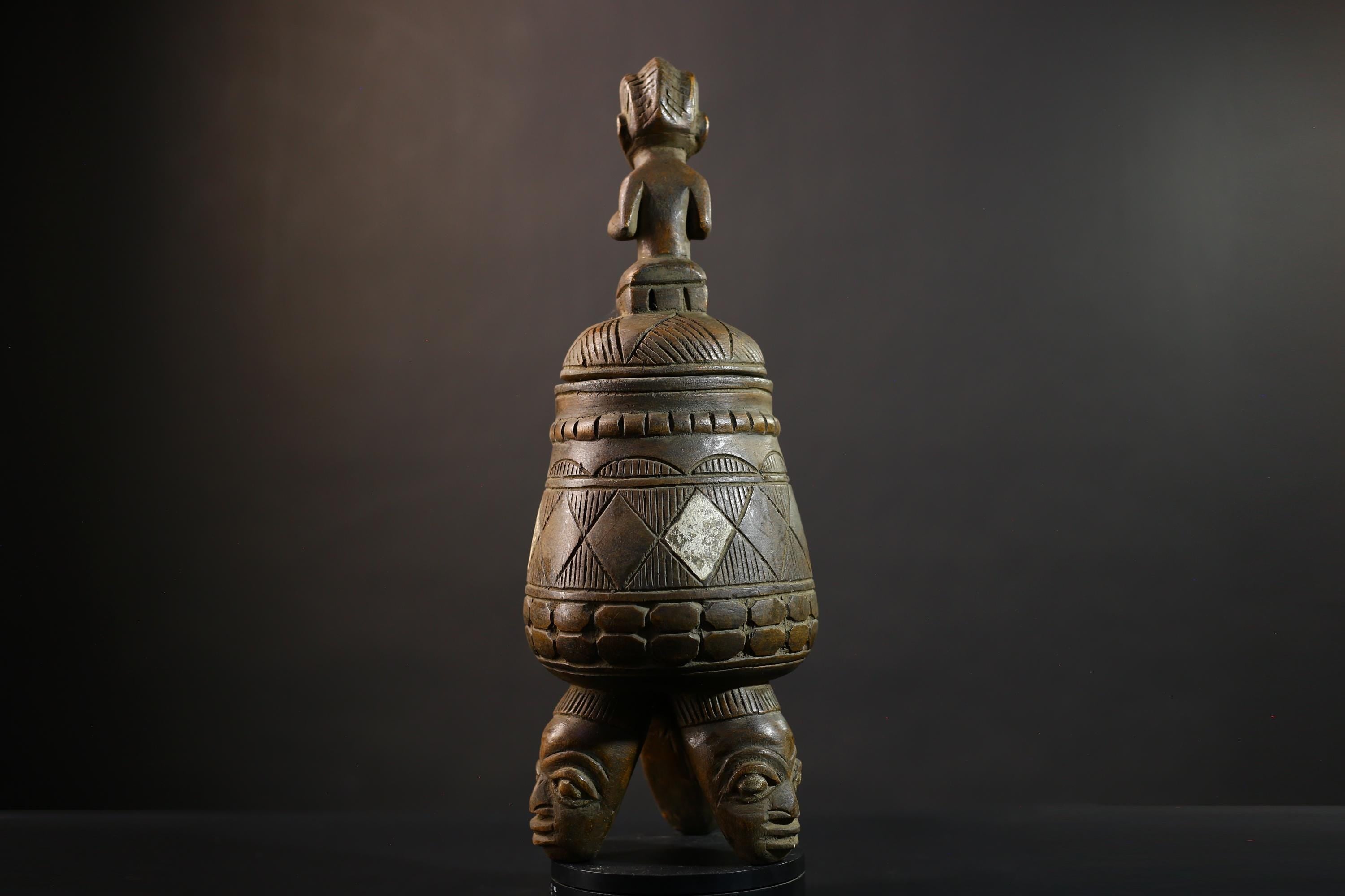 African Olumeye Vintage Antique Art Figure | Kneeling Female Statue | Home Decor | Collectible | Ethnic Art | Cultural Figure-G5159