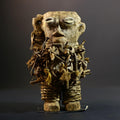 Kongo Nkisi Nkondi Power Figure | African Ritual Sculpture with Nails & Shell Eyes | Spirit Protection Fetish | Central Tribal Art-G5290