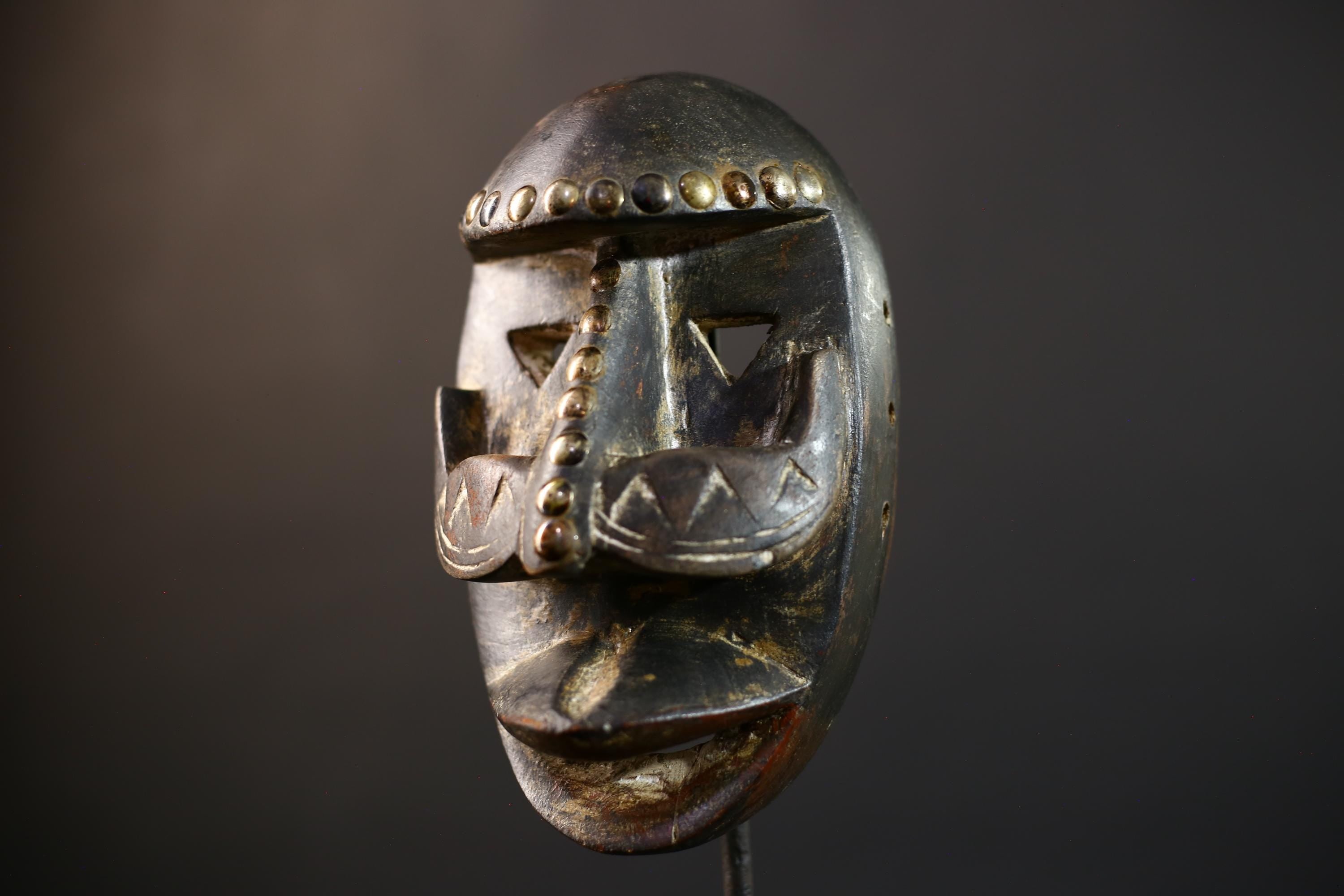 African Wood Mask Antique | Dan Kran Tribal Face | Unique Wall Hanging Decor | Handcrafted Cultural Art | Ethnic Home Accent-G5183