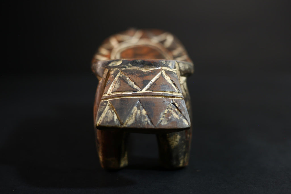 African Crafted Stool | Wooden Tribal Seat | Authentic Ethnic Home Decor | Unique Rustic Accent | Handcrafted Furniture Piece -G5172