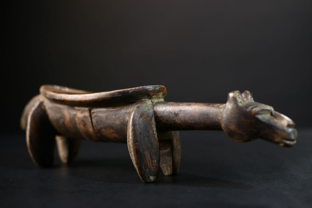 African Crafted Stool | Tribal Art | Unique Ethnic Wooden Seat | Home Decor | Handmade | Natural Wood | Bohemian Style-G5194