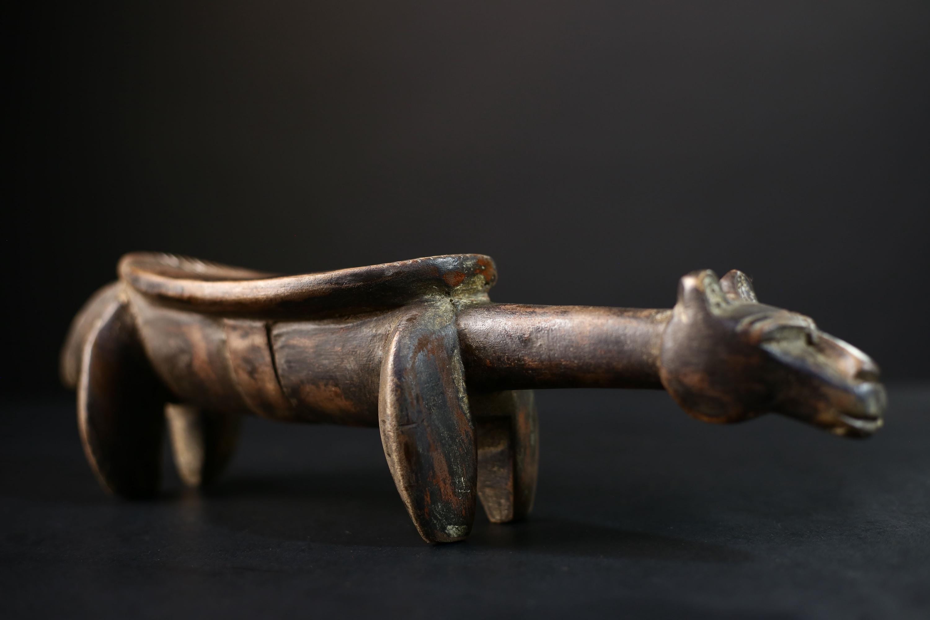 African Crafted Stool | Tribal Art | Unique Ethnic Wooden Seat | Home Decor | Handmade | Natural Wood | Bohemian Style-G5194