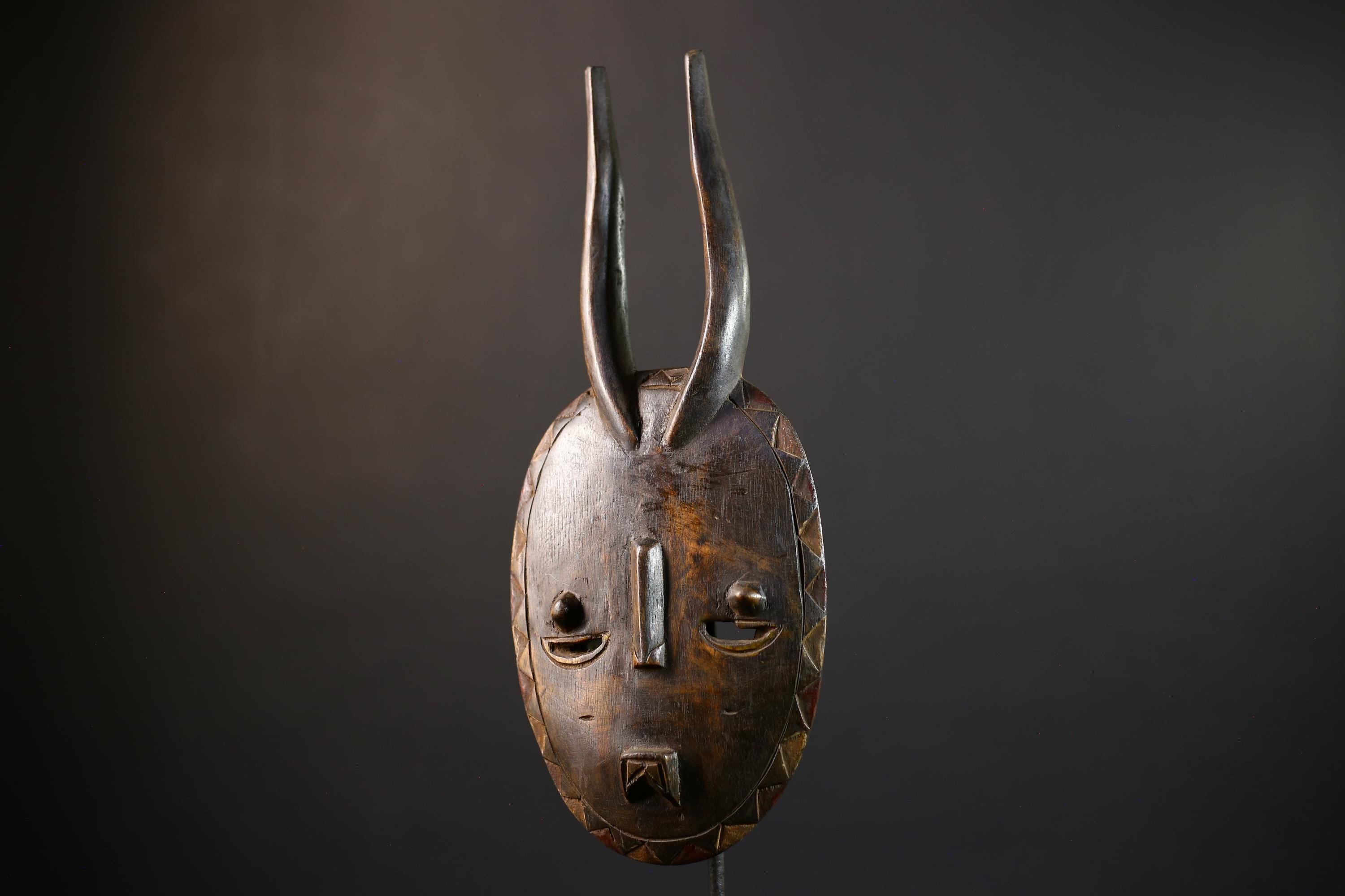 African Baule Mask | Vintage Wood Sculpture | GOLI Guru Tribe Art | Unique Home Decor Accent | Ethnic Sculpture | Tribal Artwork-G5193