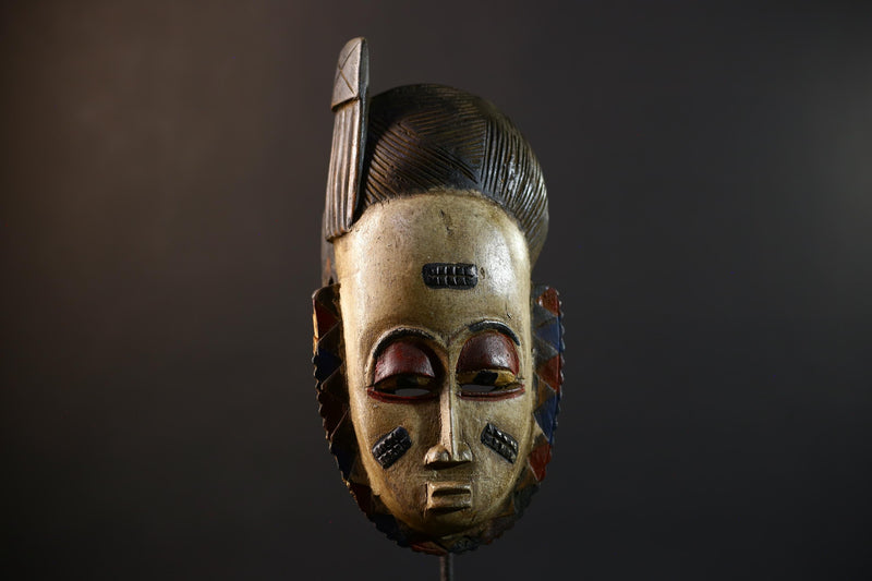 African Hand-Carved Mask | Guro Baule Wall Hanging | Unique Art Decor | Collectible Ethnic Home Decor | Statement Art Piece -G5189
