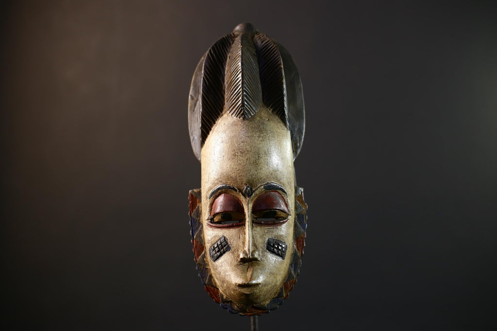 African Mask | Collectible Hand-Carved Guro Baule | Unique Wall Hanging Art Decor | African Ethnic Home Decor | Statement Piece-G5188