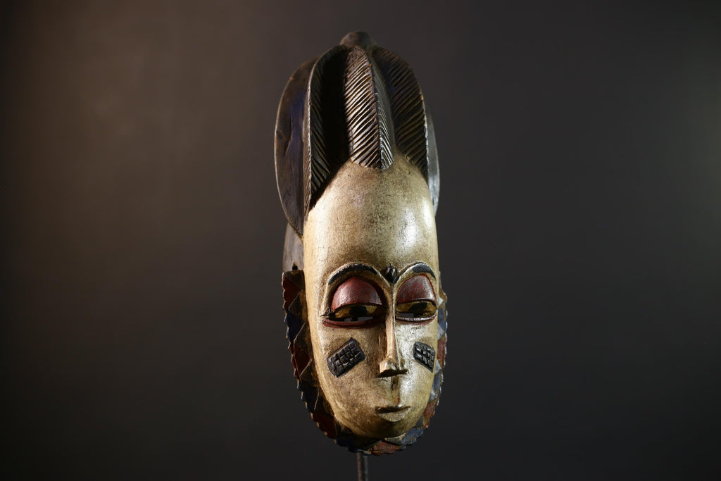 African Mask | Collectible Hand-Carved Guro Baule | Unique Wall Hanging Art Decor | African Ethnic Home Decor | Statement Piece-G5188