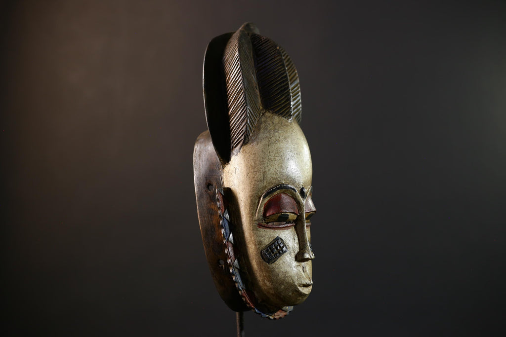 African Mask | Collectible Hand-Carved Guro Baule | Unique Wall Hanging Art Decor | African Ethnic Home Decor | Statement Piece-G5188