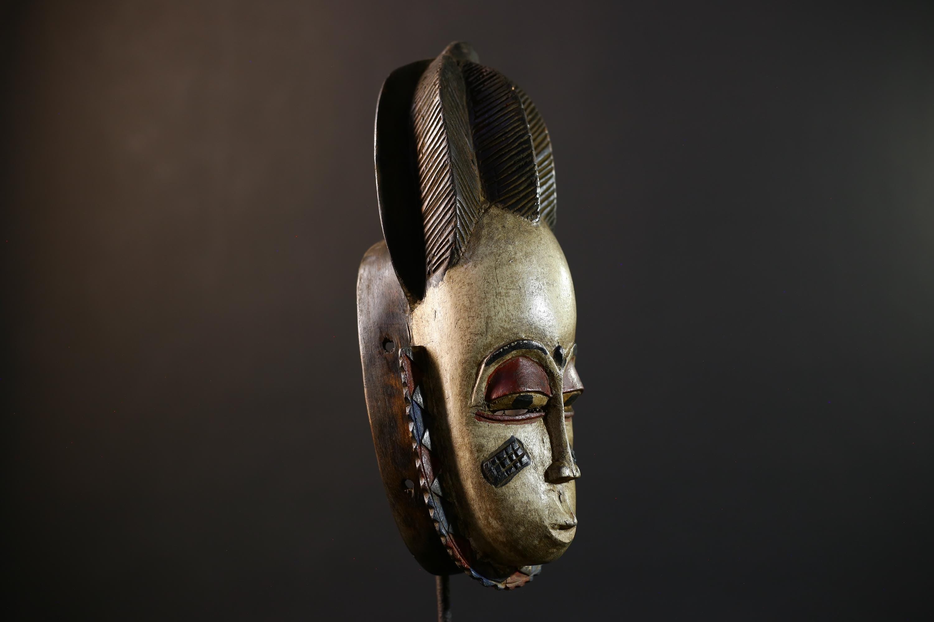 African Mask | Collectible Hand-Carved Guro Baule | Unique Wall Hanging Art Decor | African Ethnic Home Decor | Statement Piece-G5188