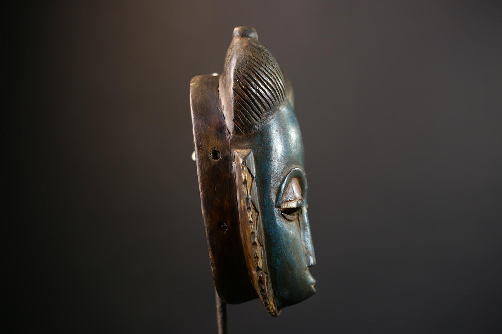 African Mask | Collectible Hand Carved | Guro Baule Wall Hanging | Unique Art Piece | Home Decor | Ethnic Wall Art | Gift Idea-G5187