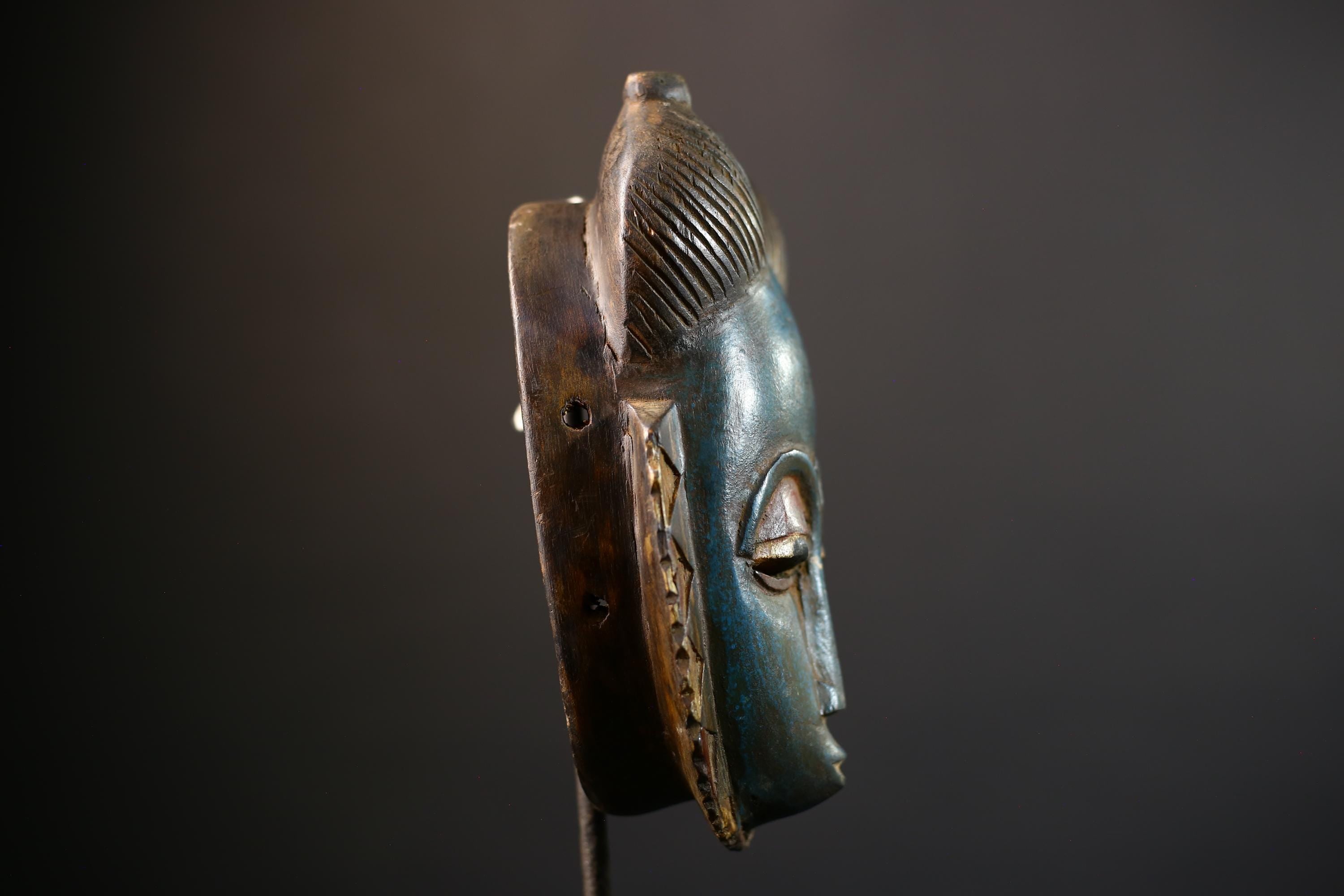 African Mask | Collectible Hand Carved | Guro Baule Wall Hanging | Unique Art Piece | Home Decor | Ethnic Wall Art | Gift Idea-G5187