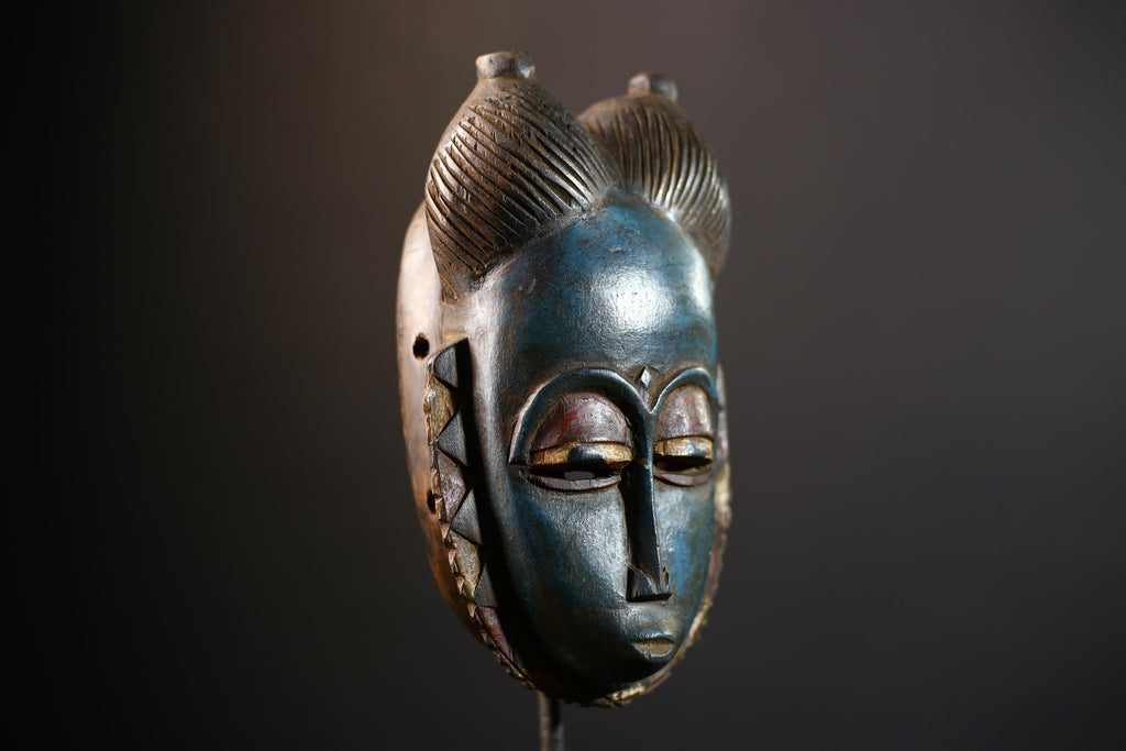 African Mask | Collectible Hand Carved | Guro Baule Wall Hanging | Unique Art Piece | Home Decor | Ethnic Wall Art | Gift Idea-G5187