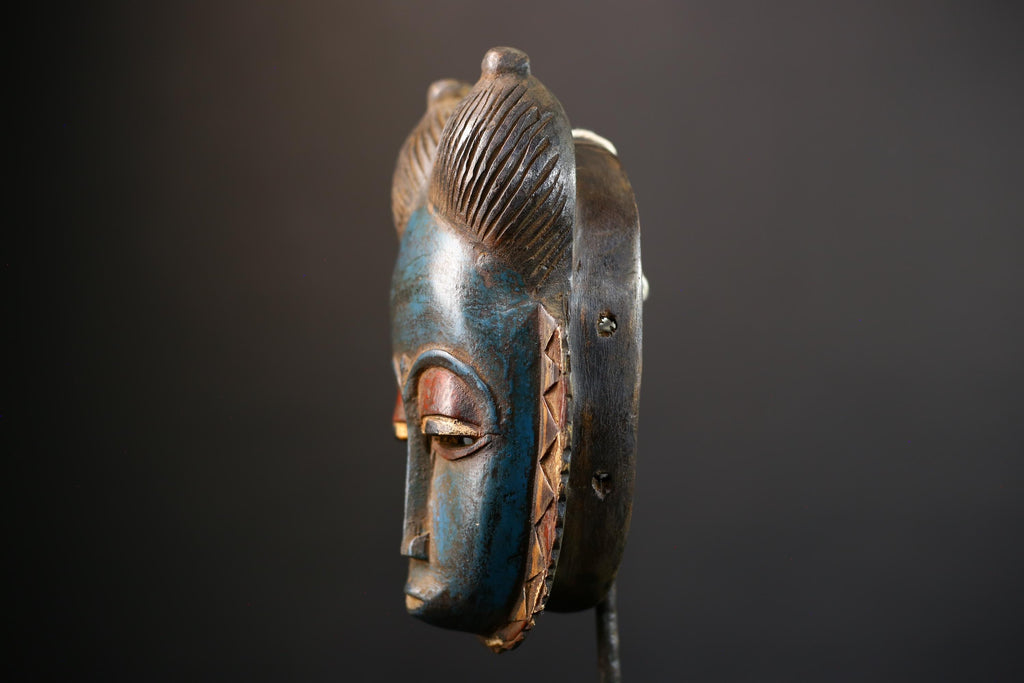 African Mask | Collectible Hand Carved | Guro Baule Wall Hanging | Unique Art Piece | Home Decor | Ethnic Wall Art | Gift Idea-G5187