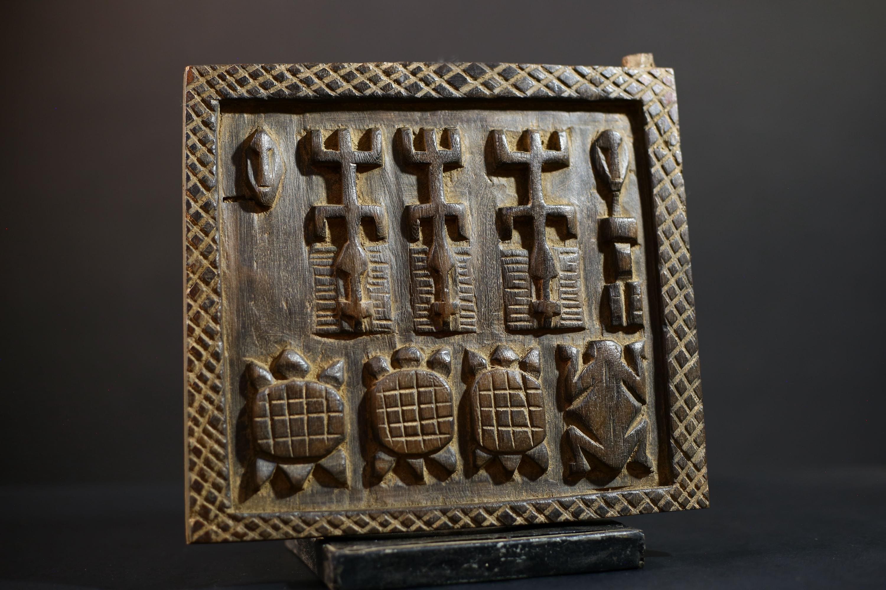 African Granary Door | Exquisite Wooden Wall Art | Tribal Home Decor | Unique Gift for Nature Lovers-G5199