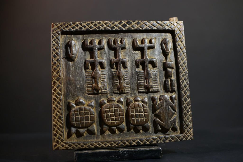 African Granary Door | Exquisite Wooden Wall Art | Tribal Home Decor | Unique Gift for Nature Lovers-G5199