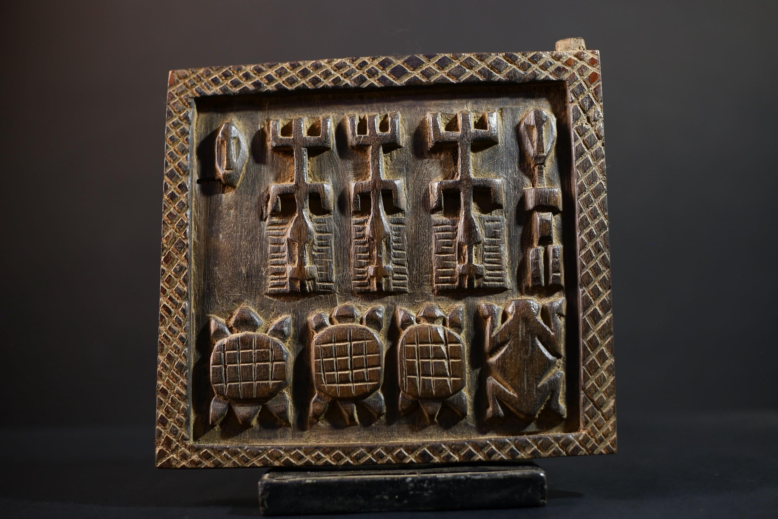 African Granary Door | Exquisite Wooden Wall Art | Tribal Home Decor | Unique Gift for Nature Lovers-G5199