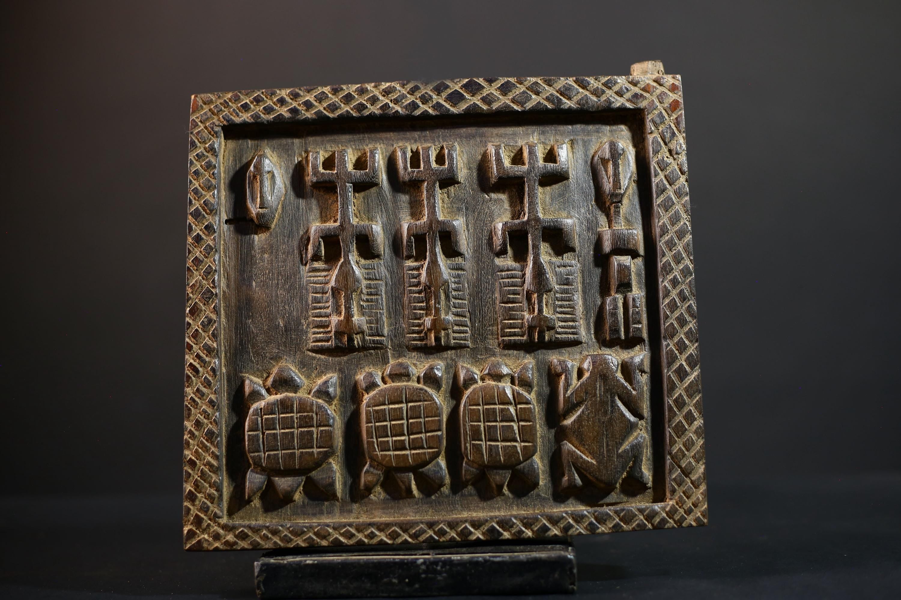 African Granary Door | Exquisite Wooden Wall Art | Tribal Home Decor | Unique Gift for Nature Lovers-G5199