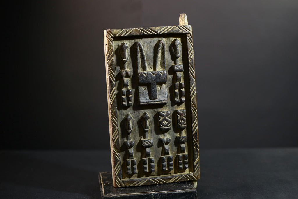 African Granary Door | Unique Rabbit Wooden Wall Art | Antique Decor Piece | Handcrafted Home Accent-G5198