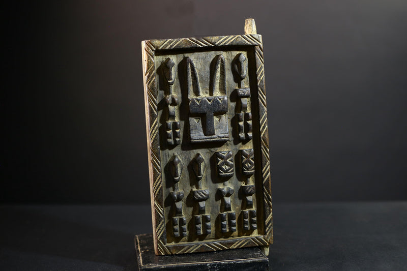 African Granary Door | Unique Rabbit Wooden Wall Art | Antique Decor Piece | Handcrafted Home Accent-G5198