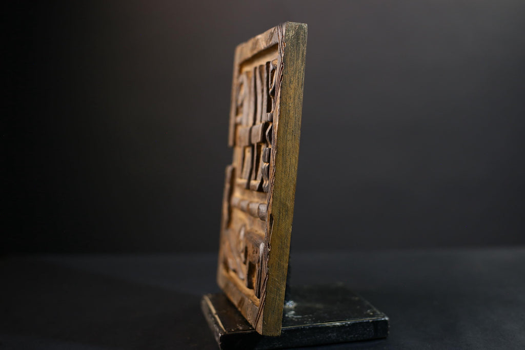 African Granary Door | Unique Rustic Wooden Wall Art | Antique Decor Sculpture | Handcrafted Home Accent-G5196