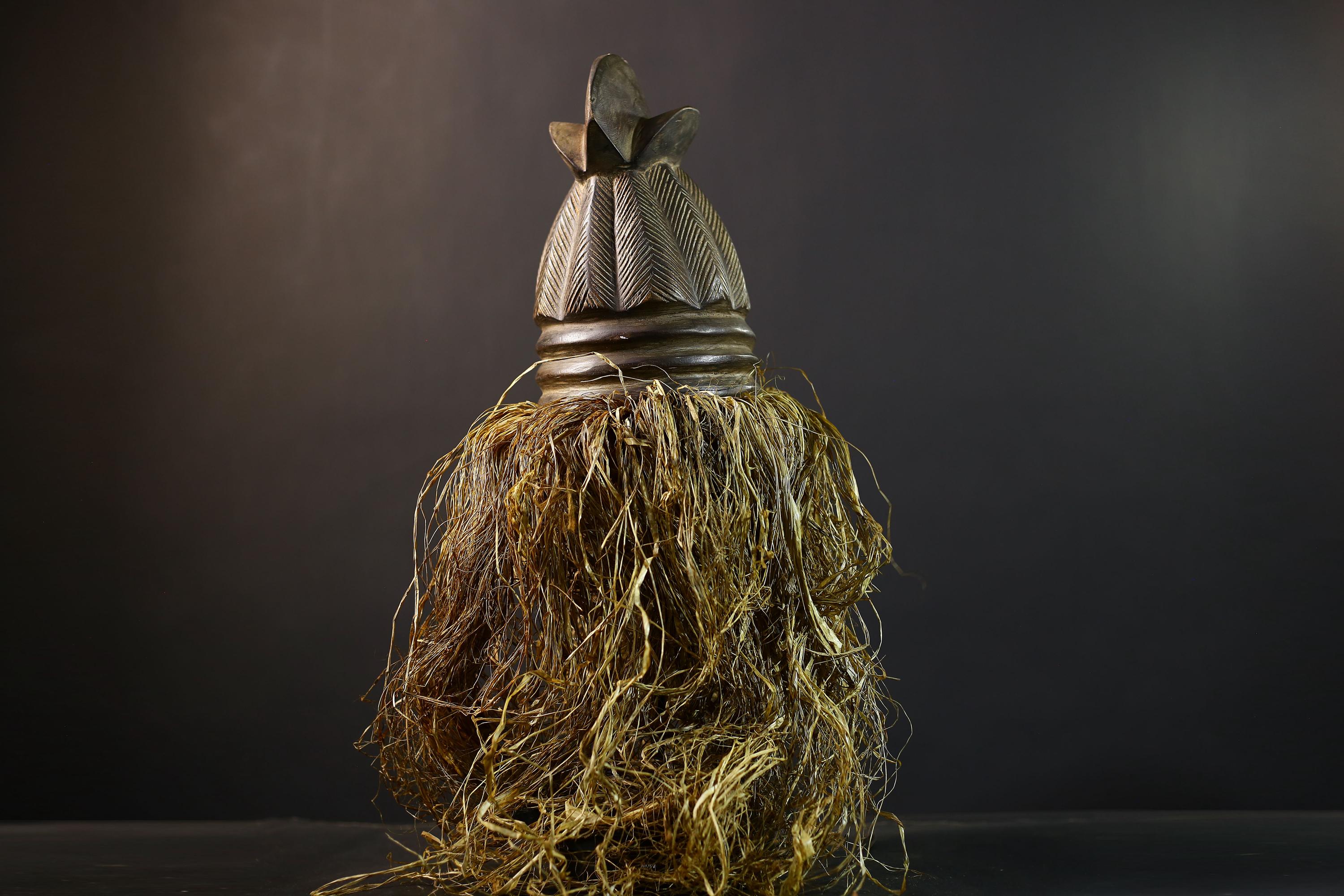 African Mask | Vintage Mende Sowei | Large Society Decor | Sierra Leone Art-G5208