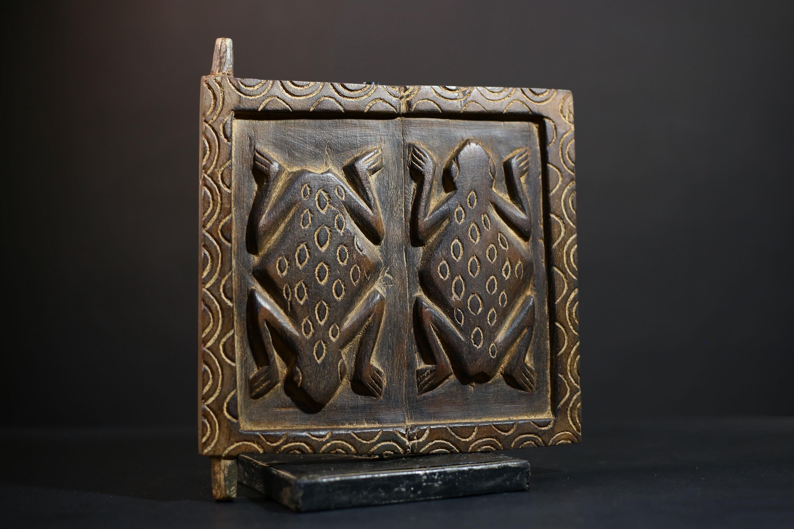 African Granary Door | Rustic Wooden Wall Art | Antique Handcrafted Decor | Unique Home Accent | Ethnic Vintage Piece-G5210