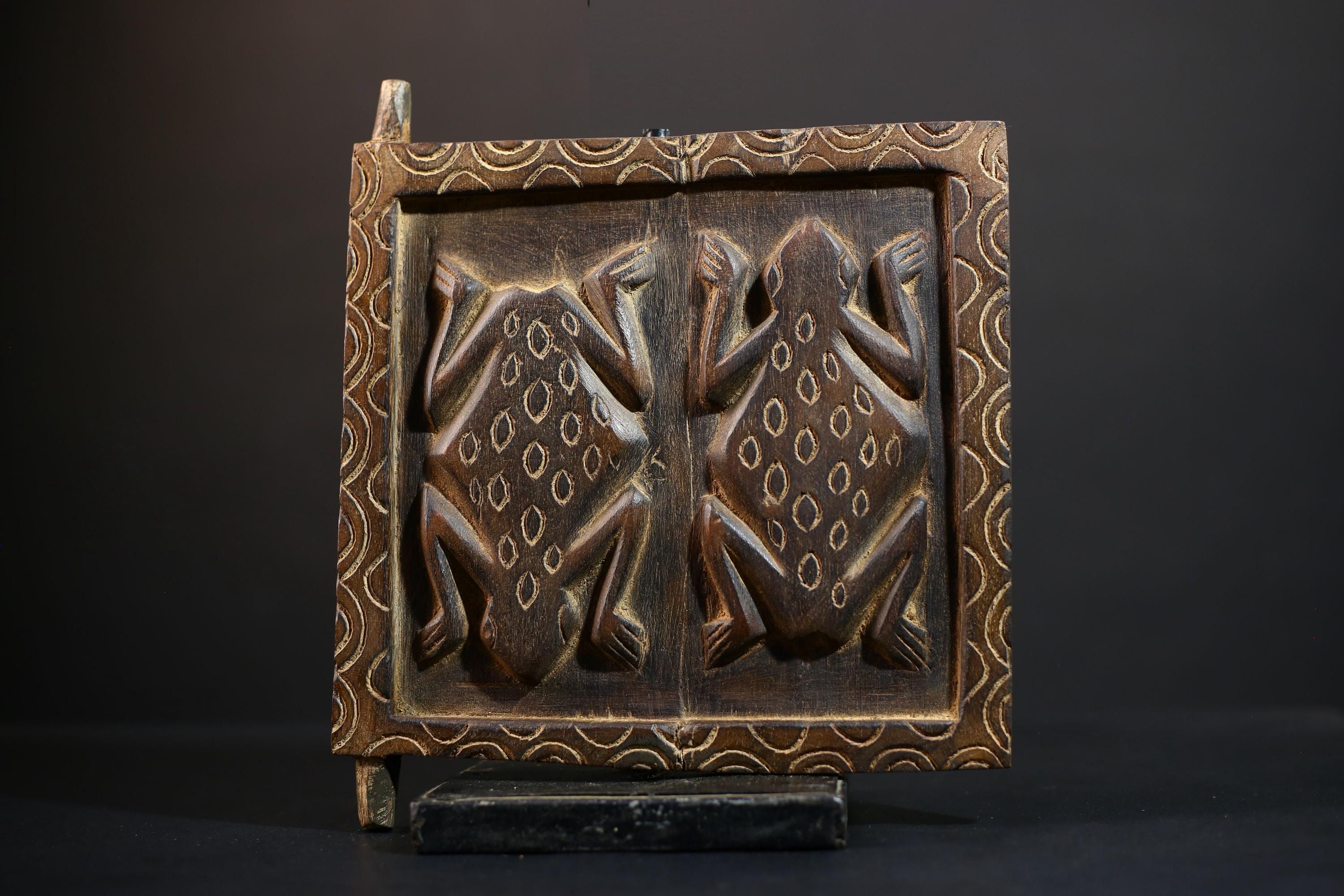 African Granary Door | Rustic Wooden Wall Art | Antique Handcrafted Decor | Unique Home Accent | Ethnic Vintage Piece-G5210