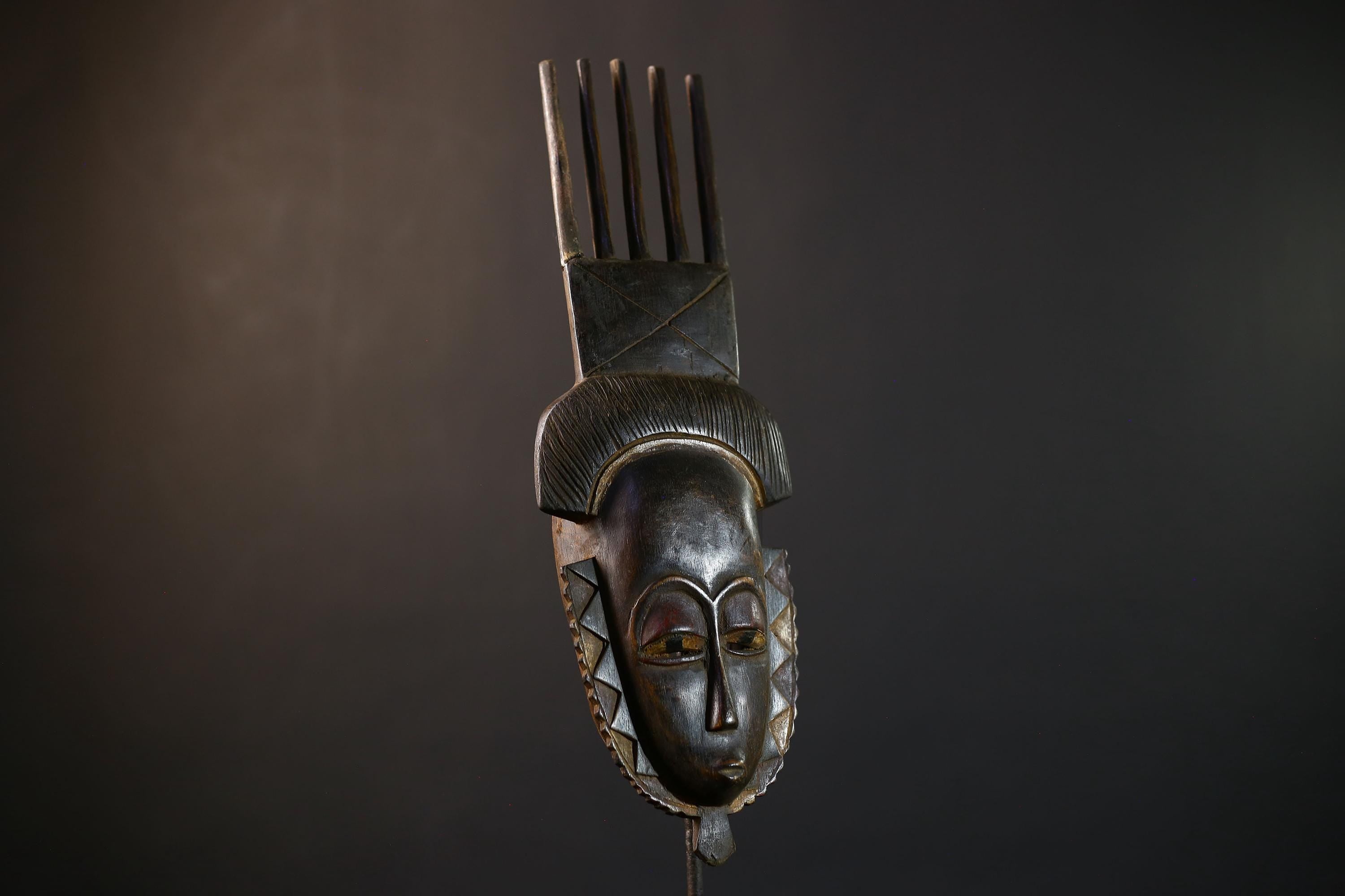 African Tribal Mask | Brown Guro Wall Hanging | Artisan Decor | Unique Handmade Craft-G5222