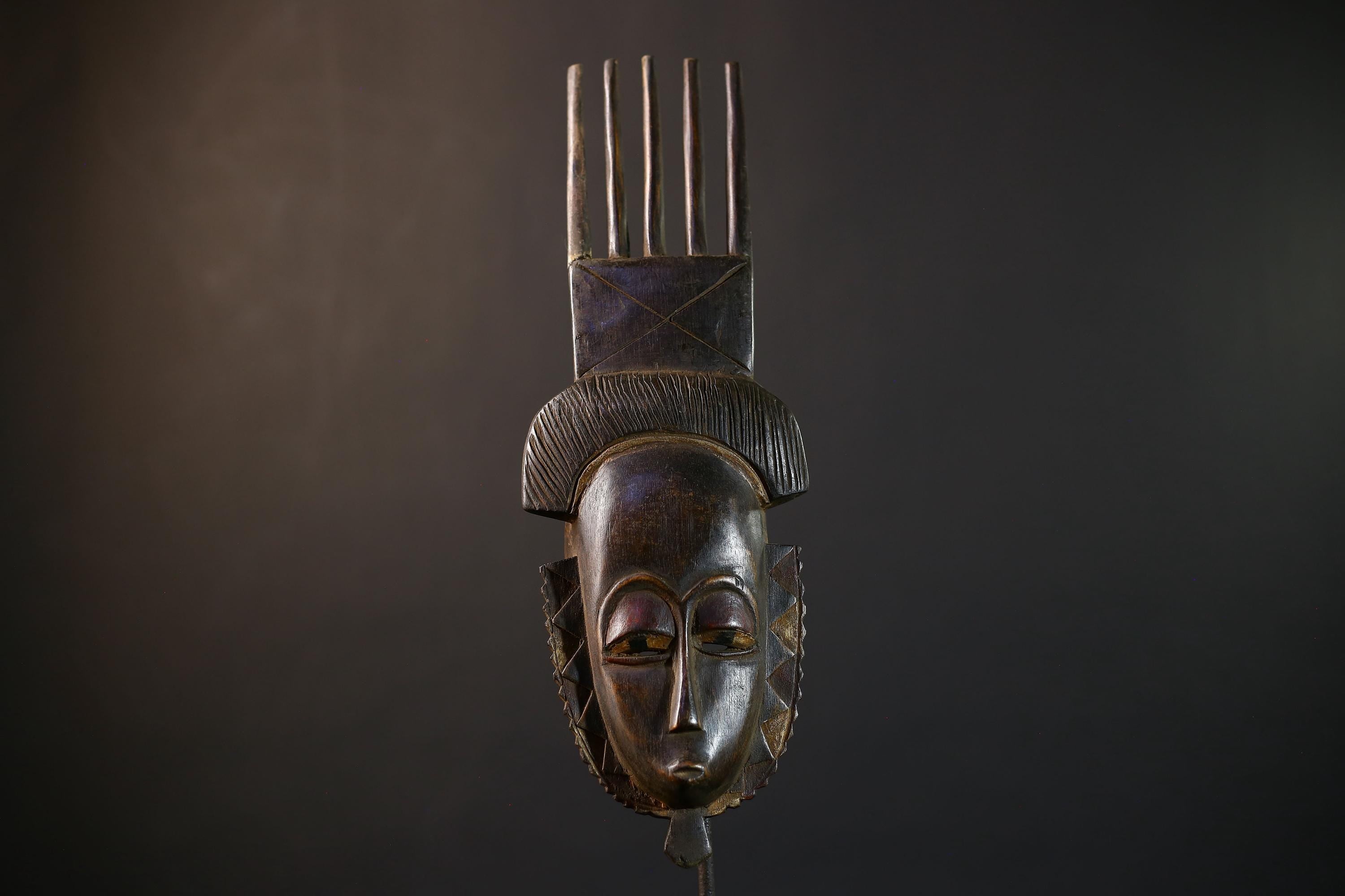 African Tribal Mask | Brown Guro Wall Hanging | Artisan Decor | Unique Handmade Craft-G5222