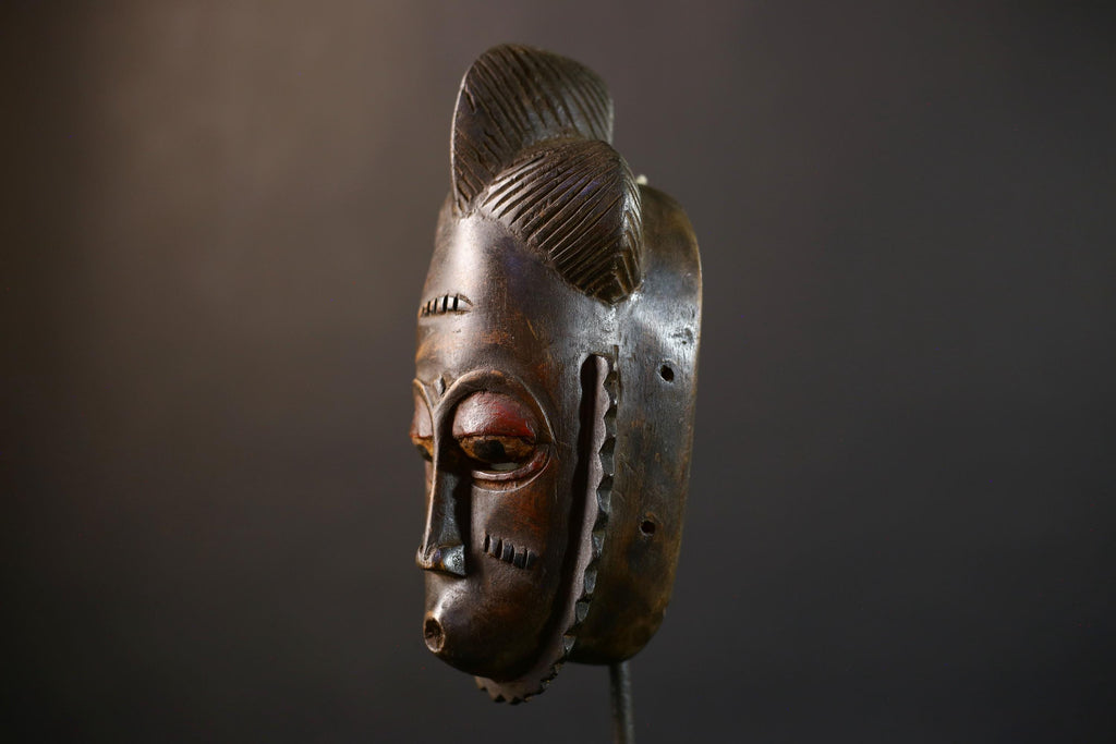 African Guro Mask | Authentic Handcrafted | Wooden Tribal Decor | Unique Home Accent | Cultural Art Piece-G5215