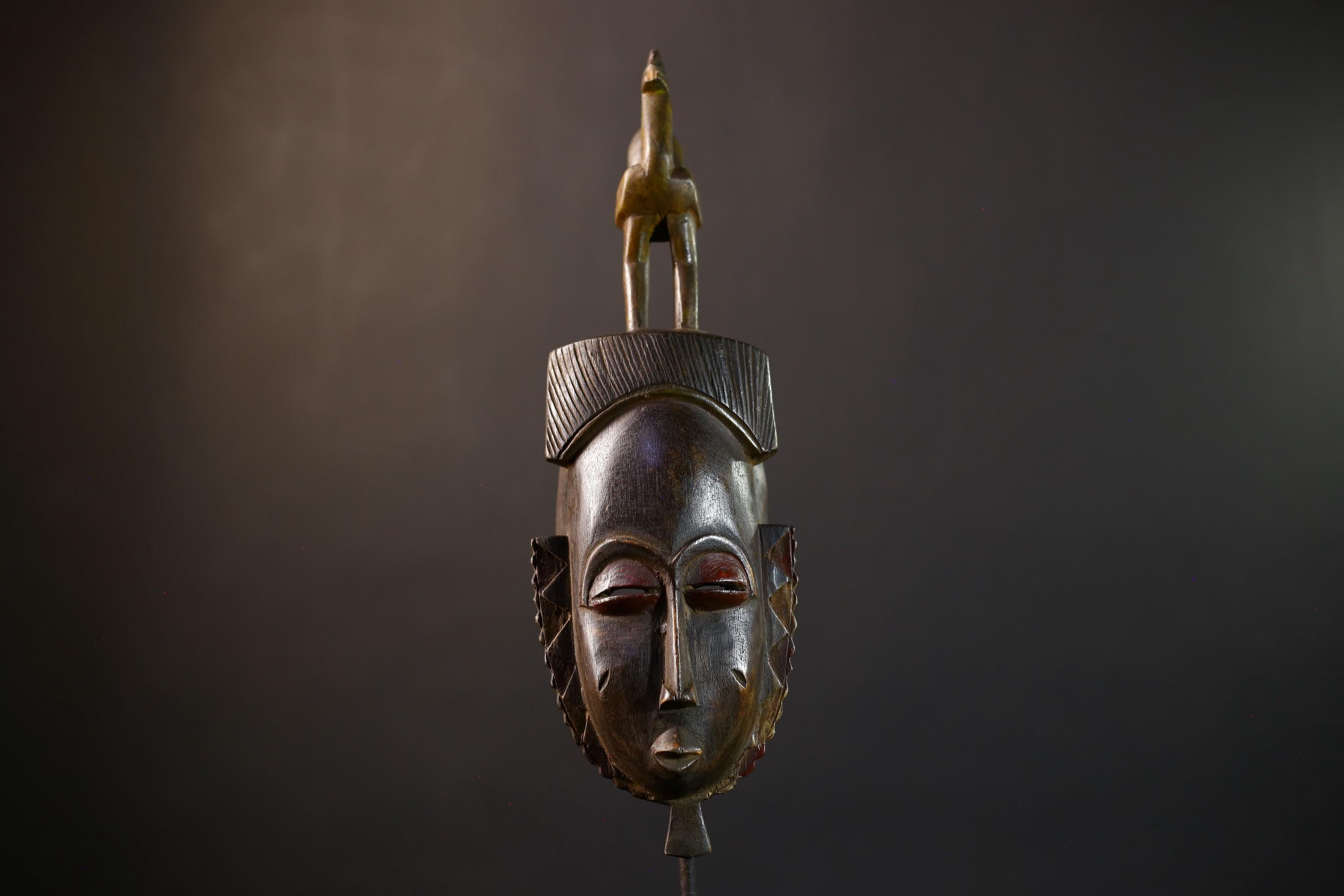 African Guro Mask | Authentic Handcrafted | Wooden Tribal Wall Art | Unique Cultural Decor | Home Accent Piece-G5214