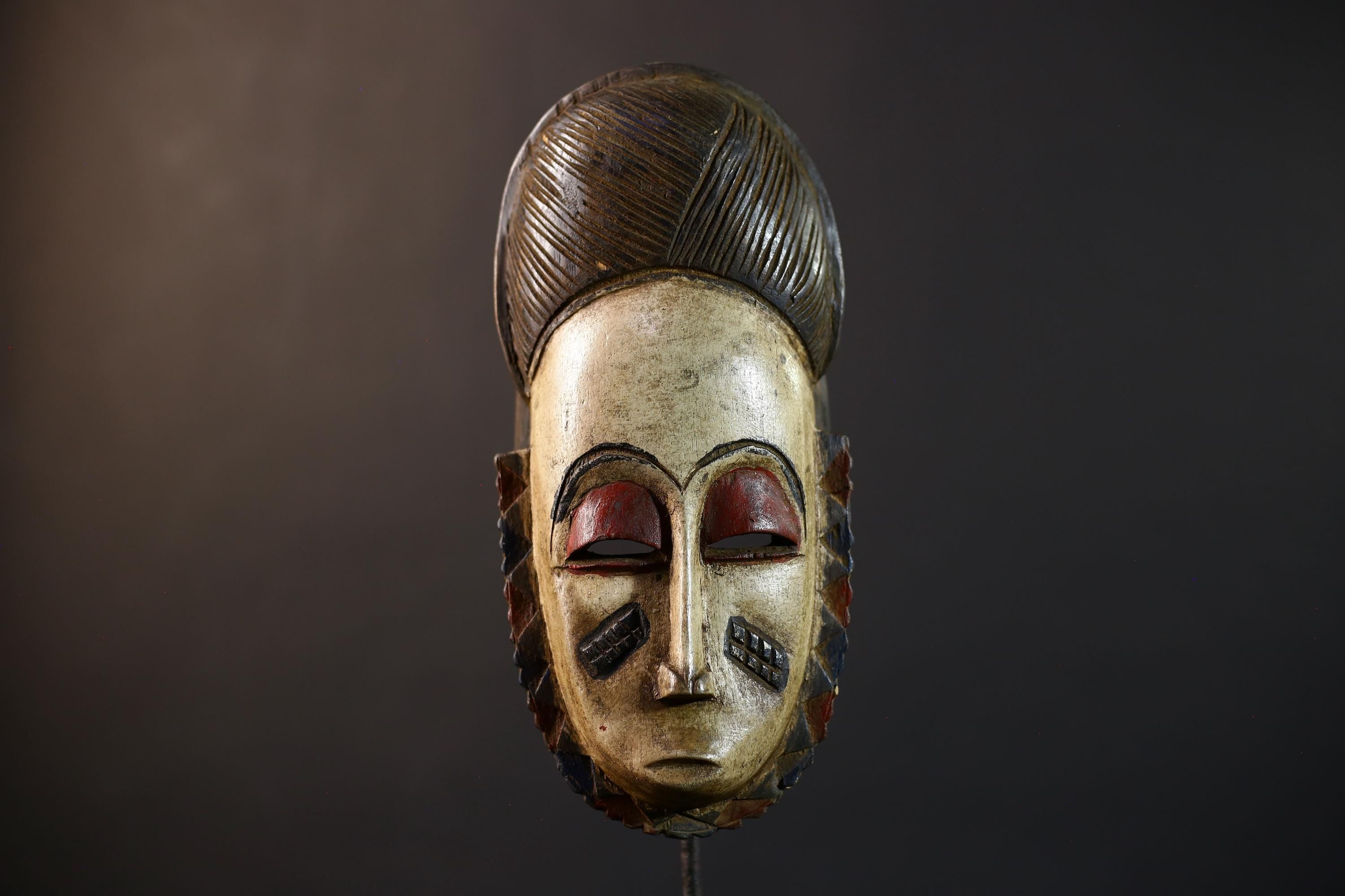 African Guro Mask | Vintage Wood Wall Art | Baule Style Cultural Decor | Unique Home Accent | Authentic Tribal Art Piece-G5224