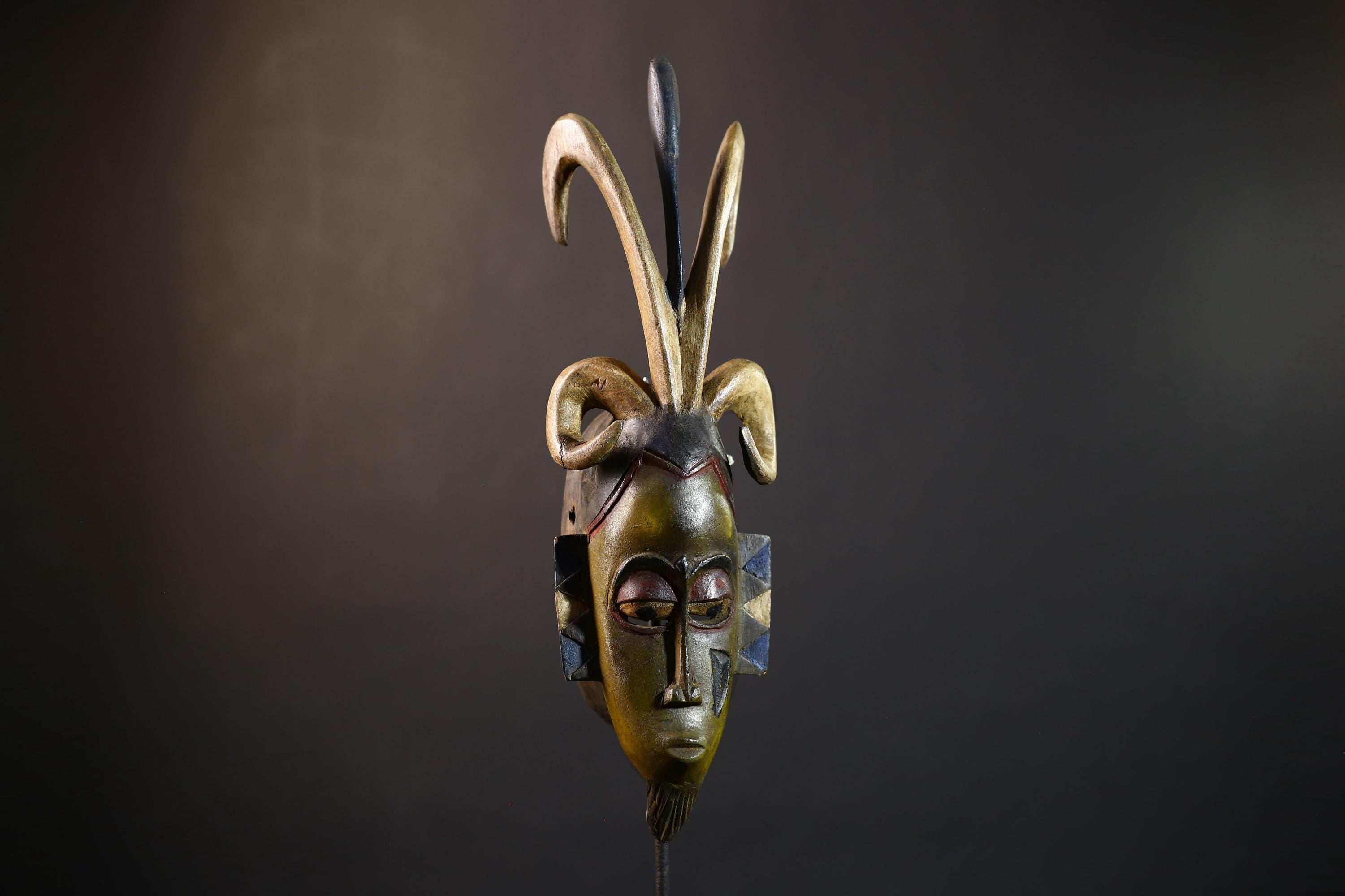African Guro Mask | Authentic Handcrafted | Wooden Tribal Wall Art | Unique Decor Accent | Ethnic Design | Artistic Heritage-G5232