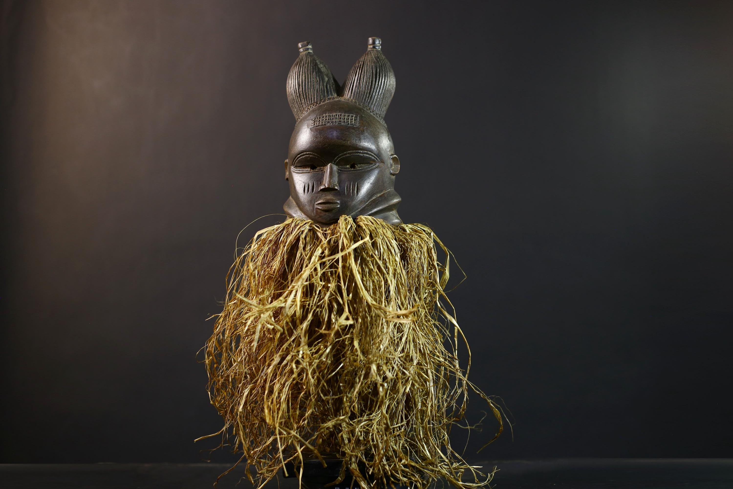 African Mende Mask | Colorful Tribal Decor | Unique Home Accent | Ethnic Art | Vibrant Wall Sculpture | Artisan Craft-G5230