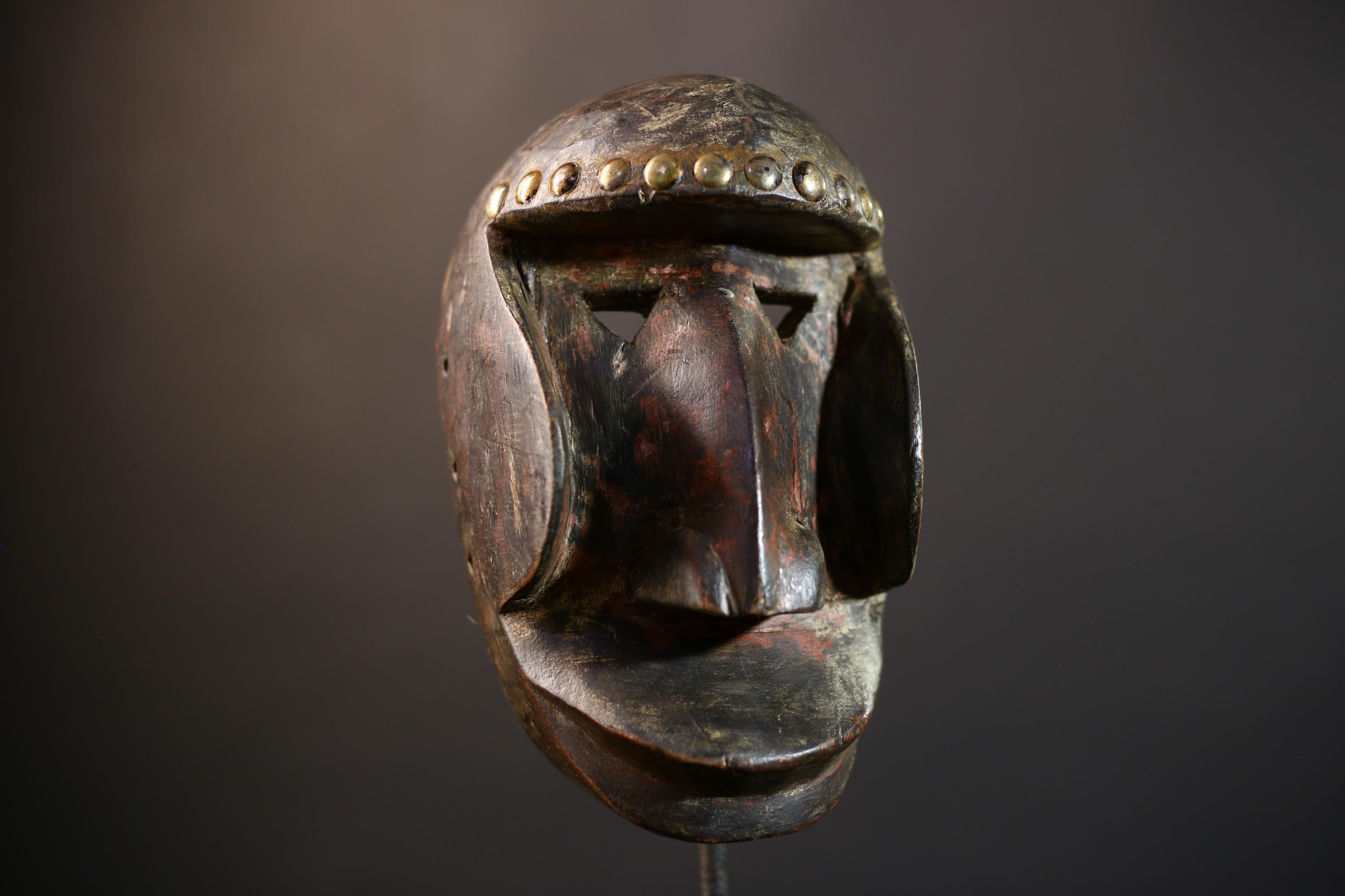 African Vintage Wood Mask | Dan Kran Tribal Art | Liberia Collectible | Wall Decor | Unique Home Accent | Cultural Heritage -G5238