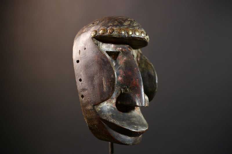 African Vintage Wood Mask | Dan Kran Tribal Art | Liberia Collectible | Wall Decor | Unique Home Accent | Cultural Heritage -G5238
