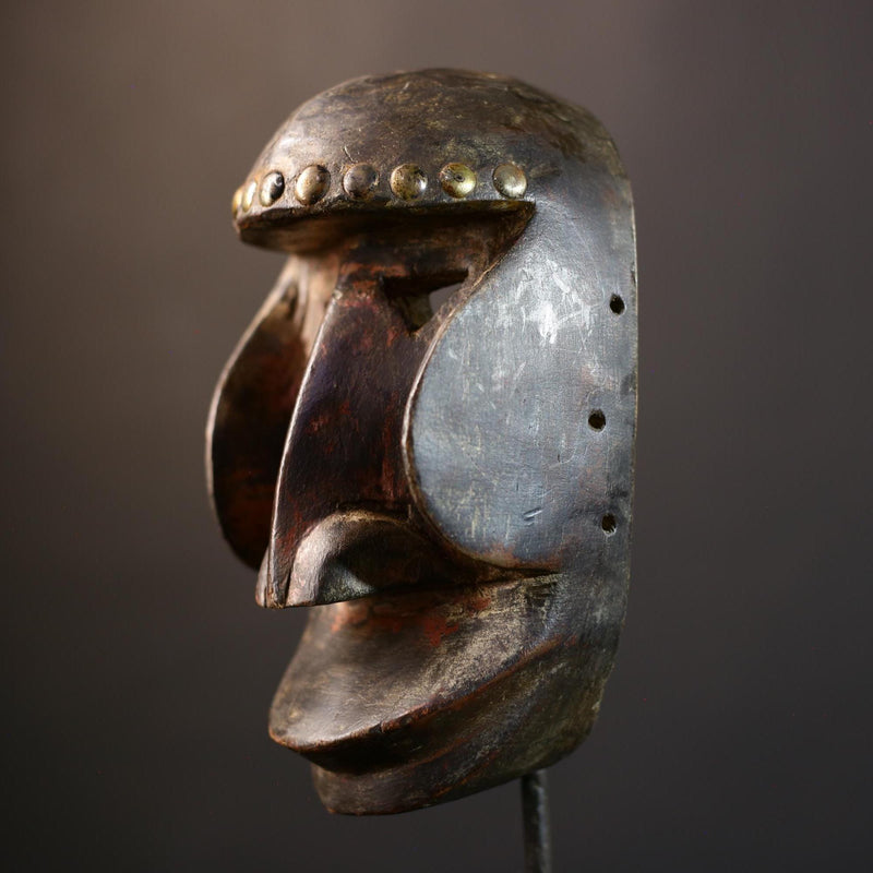 African Vintage Wood Mask | Dan Kran Tribal Art | Liberia Collectible | Wall Decor | Unique Home Accent | Cultural Heritage -G5238