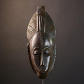 African Baule Mask | Hand Carved | Brown Tribal Wall Art | Home Accent Decor | Unique Gift Idea | Ethnic Decor-G5236