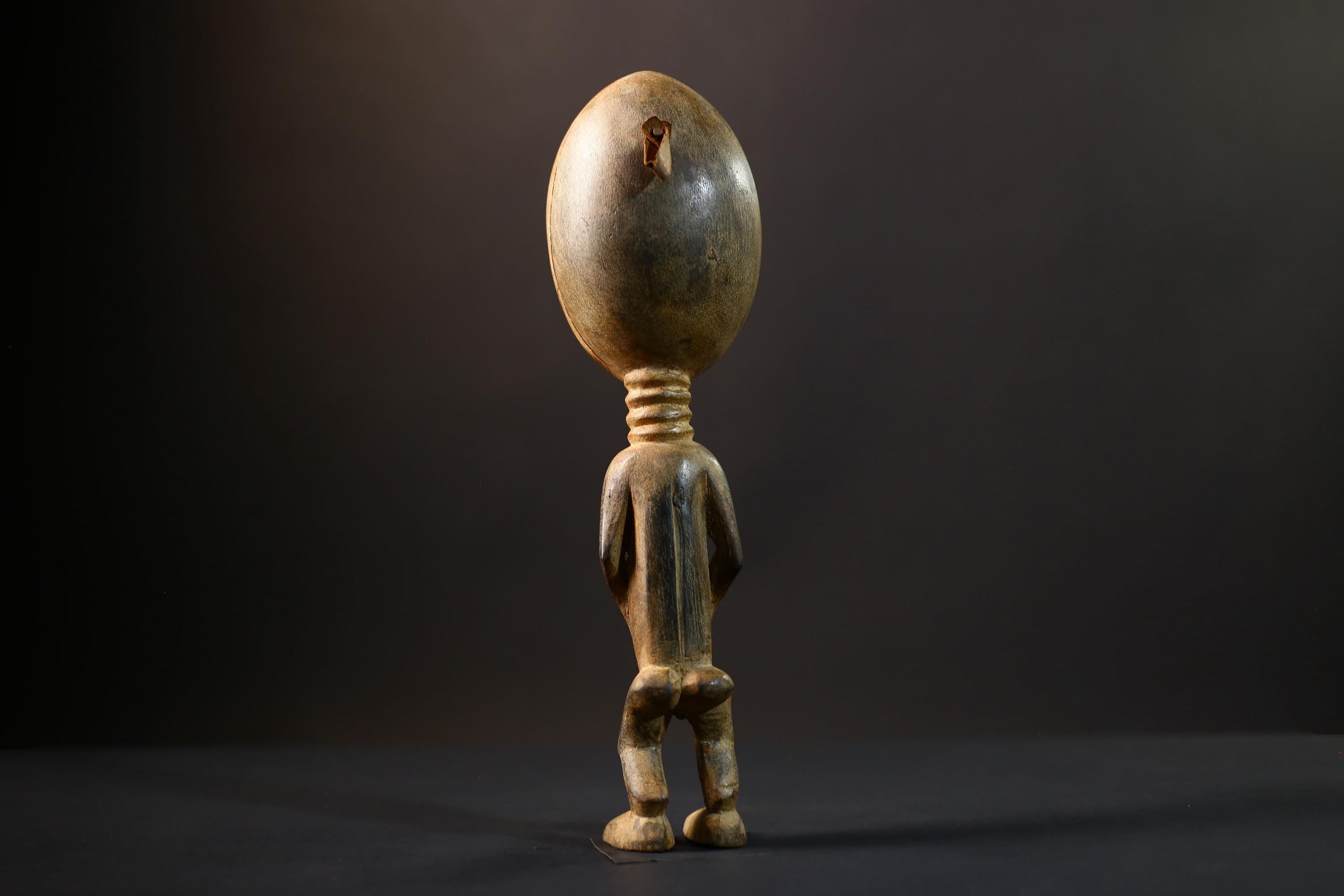 African Spoon Figurine | Dan Wakemia Spoon | Handcarved Wooden Art | Tribal Collectible | African Wall Decor | Cultural Sculpture-G5245