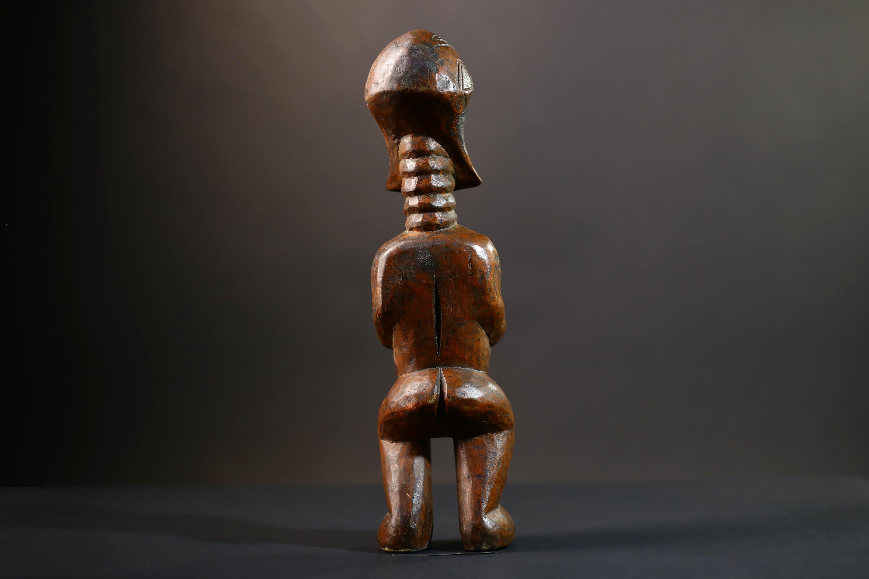 African Figurine  Dan Tribal Sculpture | Voodoo Art Statue | Vintage Hand-Carved Decor | African Spiritual Figure | Ethnic Collectible-G5257