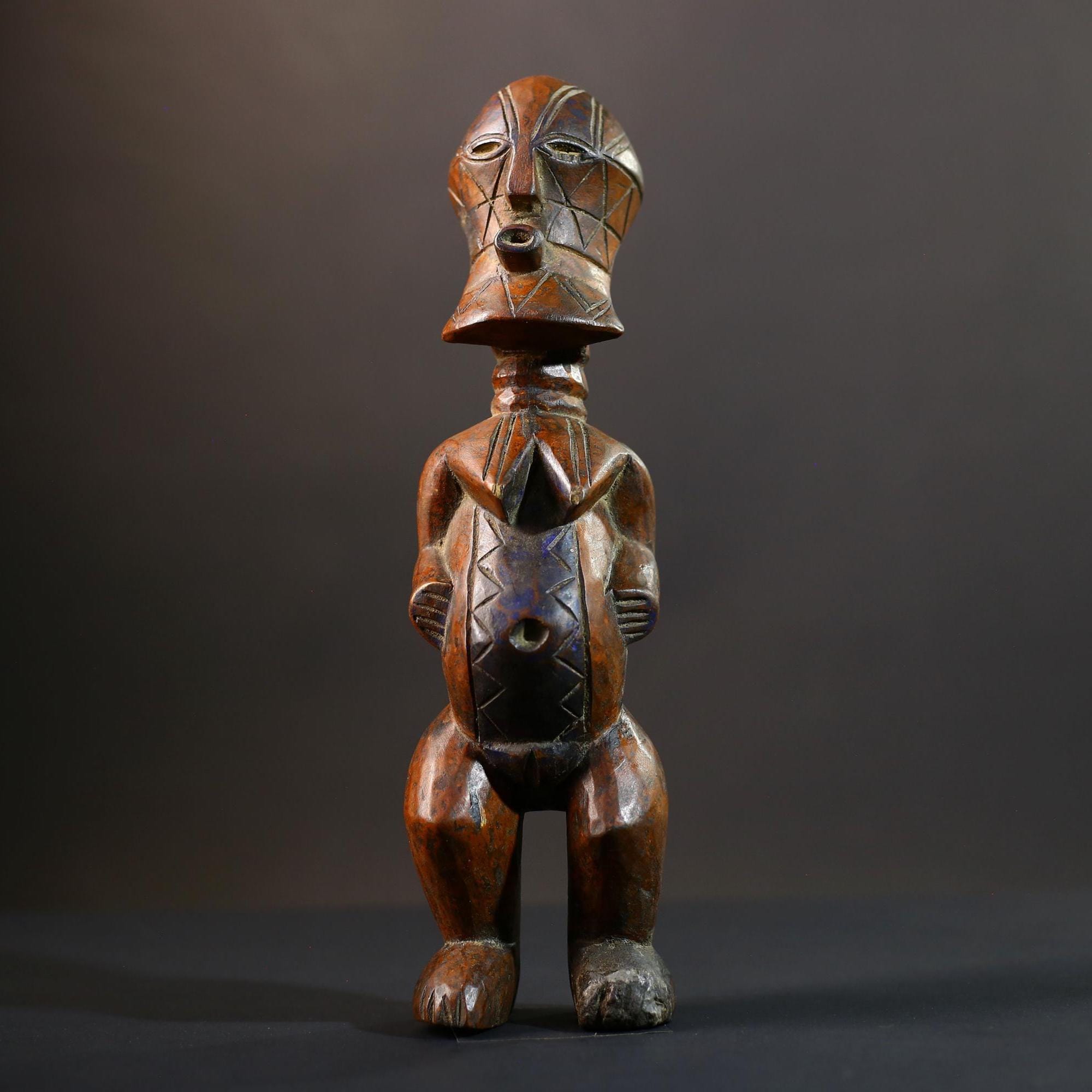 African Figurine  Dan Tribal Sculpture | Voodoo Art Statue | Vintage Hand-Carved Decor | African Spiritual Figure | Ethnic Collectible-G5257