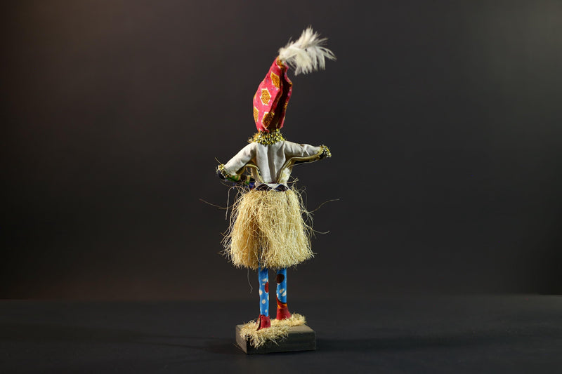 African Tribal Figurine | Ceremonial Dancer Sculpture | Colorful Handcrafted Art | African Folk Decor | Spirit Figure Collectible-G5260