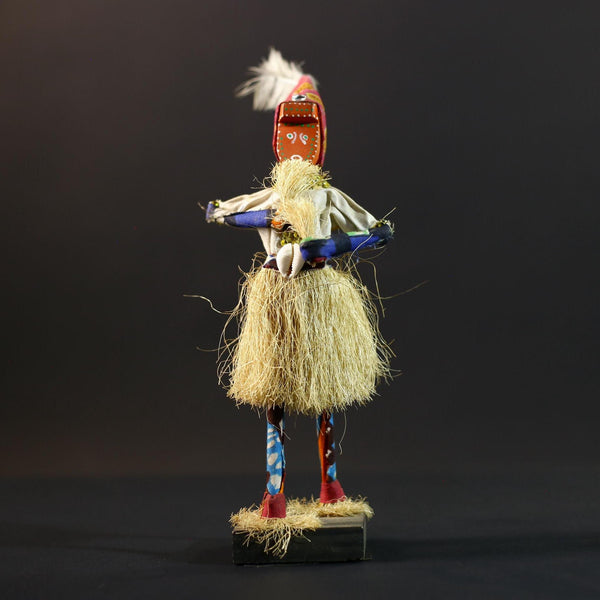 African Tribal Figurine | Ceremonial Dancer Sculpture | Colorful Handcrafted Art | African Folk Decor | Spirit Figure Collectible-G5260