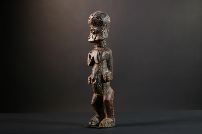 African Dogon Ancestor Sculpture | Hand-Carved Wood Figurine | Vintage Tribal Art | Ethnic Tabletop Decor-G5271