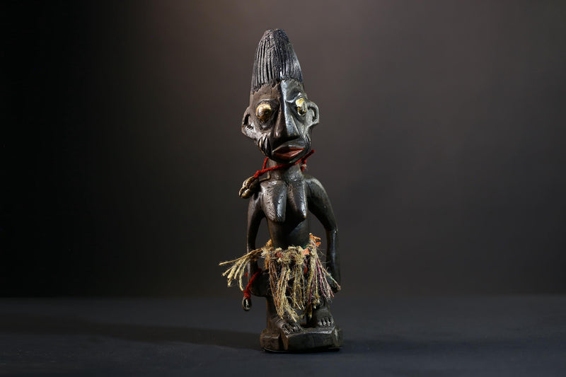 African Suku Congo Fertility Statue, Hand-Carved Female Ancestral Figure, African Wood Sculpture Décor-G5288