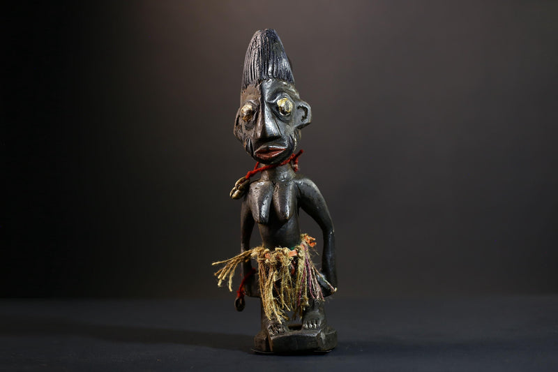 African Suku Congo Fertility Statue, Hand-Carved Female Ancestral Figure, African Wood Sculpture Décor-G5288
