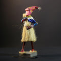 Bamileke Raffia Dance Figure | Handcrafted Cameroon Wood Doll | Tribal Boho African Art-G5287