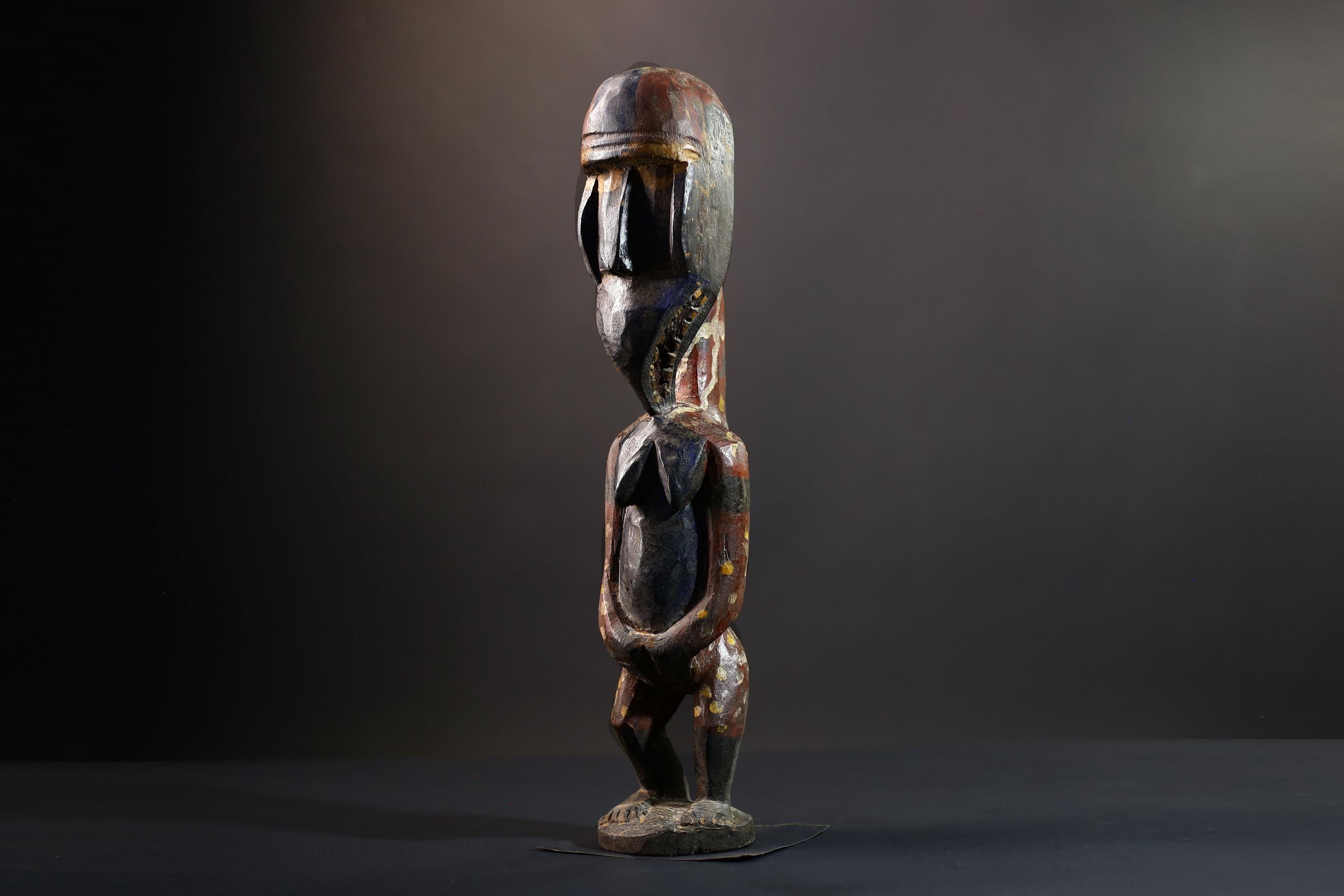Nkisi Nkondi Power Figure | Kongo Nail Fetish Sculpture | African Voodoo Tribal Art-G5283