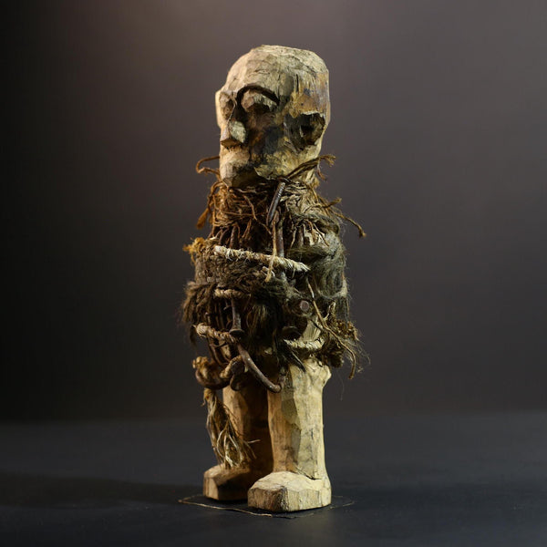 Kongo Nkisi Nkondi Power Figure | African Spirit Statue with Rope & Nails | Ritual Protection Sculpture | Central African Fetish Art-G5291